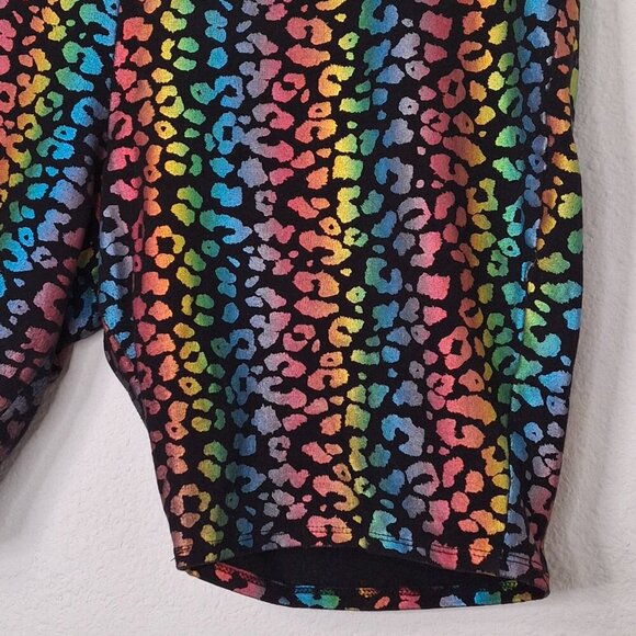 Torrid Multicolor Legging Shorts Sz 3 High Waist Elastic Waist Hippie Boho 70s - Picture 4 of 14